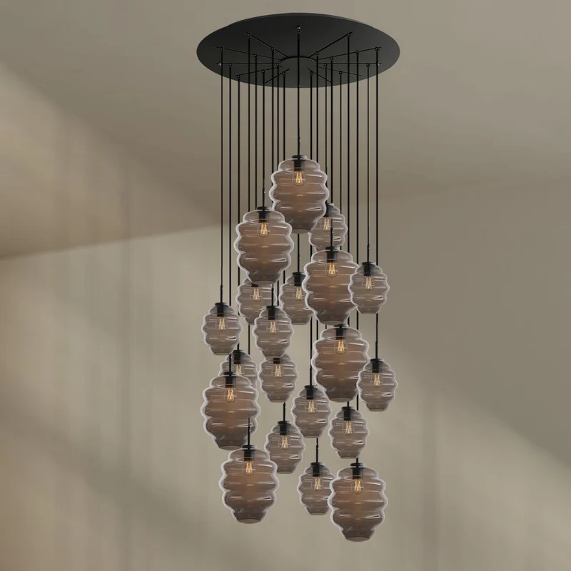 s.luce Echos Galerieleuchte 20-flammig Ø 120cm Baldachin Ø 18/25cm