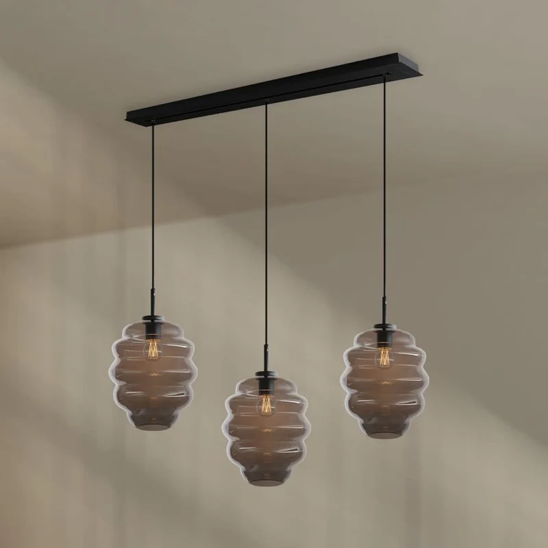 s.luce Echos Esszimmer-Hängeleuchte 3-flammig 120cm Ø 25cm