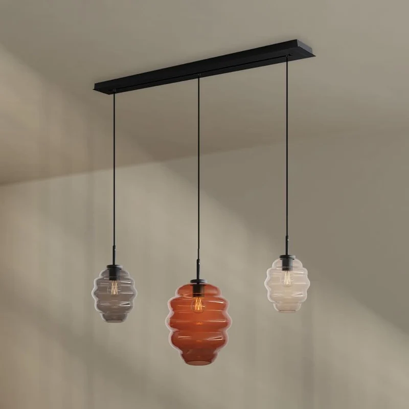s.luce Echos Esstischlampe 3-flammig 120cm Ø 18/25cm