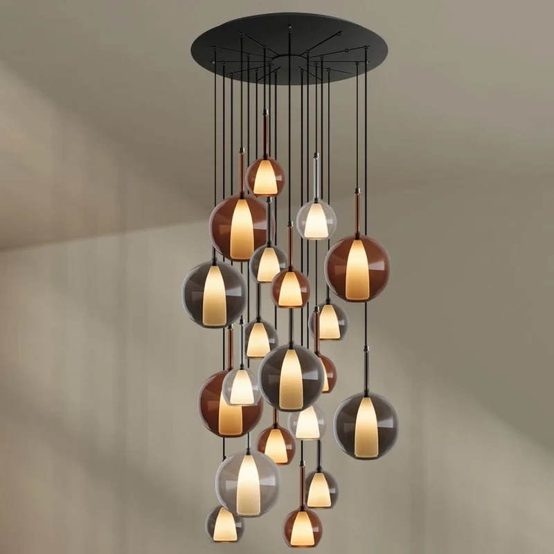 s.luce Belluna Galerieleuchte 20-flammig Ø 120cm Baldachin
