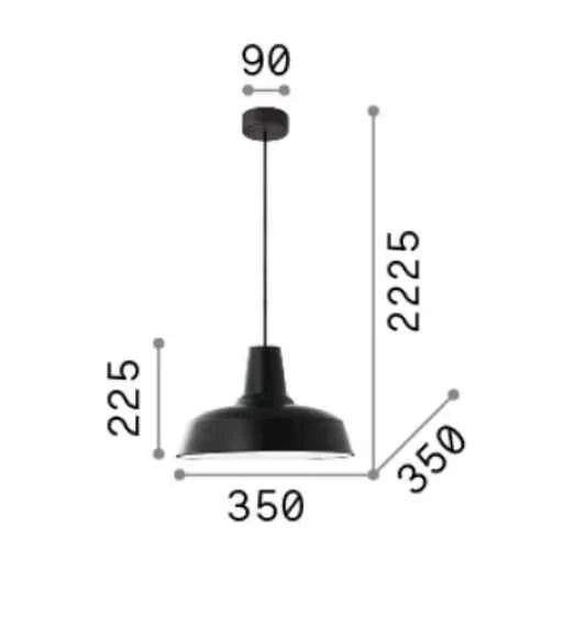 Suspension MOBY cuivre : élégance et modernité suspendues