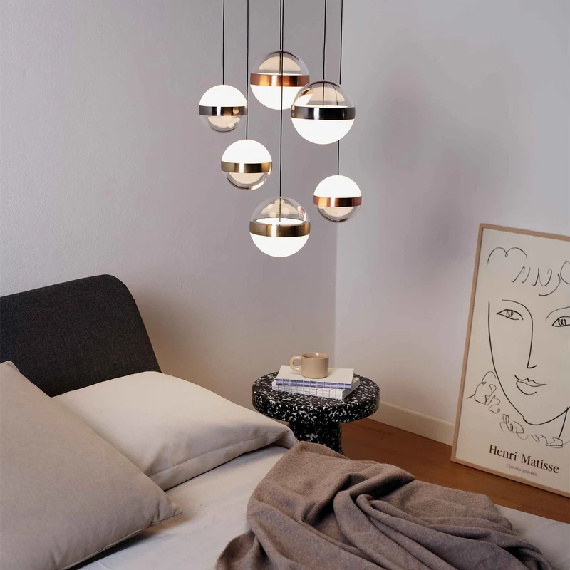 Lustre GALAXY 6 lampes : éclat cosmique pour votre intérieur