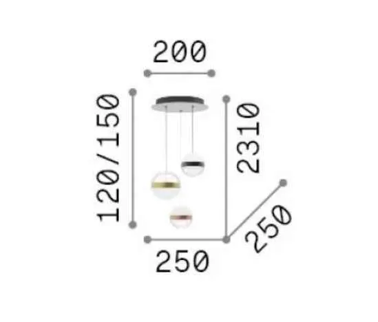 Suspension GALAXY 3 lampes - Éclairez votre univers
