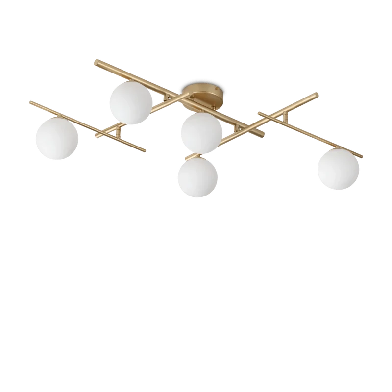 Plafonnier ATLAS or cinq lampes
