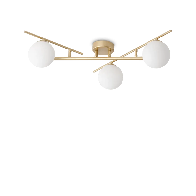 Plafonnier ATLAS or trois lampes