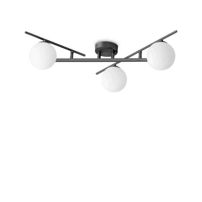 Plafonnier ATLAS noir trois lampes