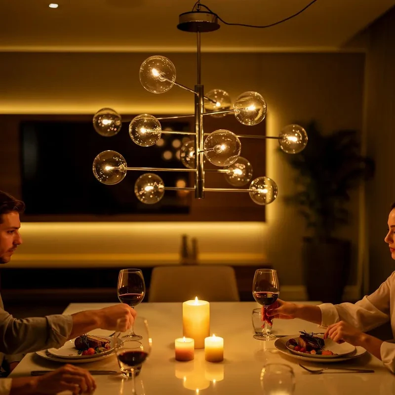Suspension EQUINOXE 12 verres transparents