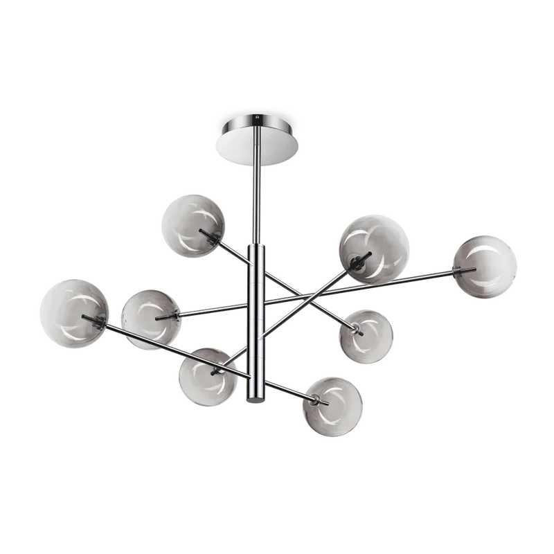 Suspension EQUINOXE 8 boules en verres fumés