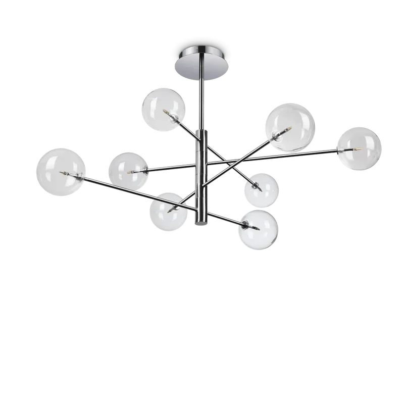 Suspension EQUINOXE 8 verres transparents
