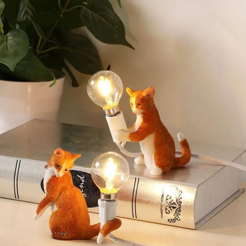 Lampe de Bureau Veilleuse Led pour Enfants en Forme de Chat