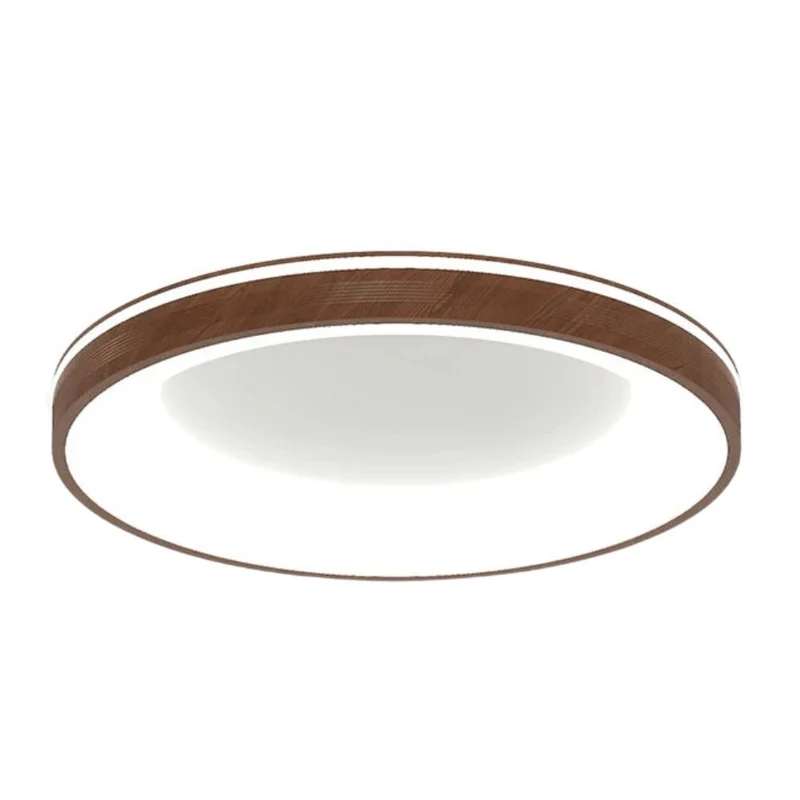 Plafonnier Salon Scandinave Circulaire – Cœur Bois, Diffusion Homogène