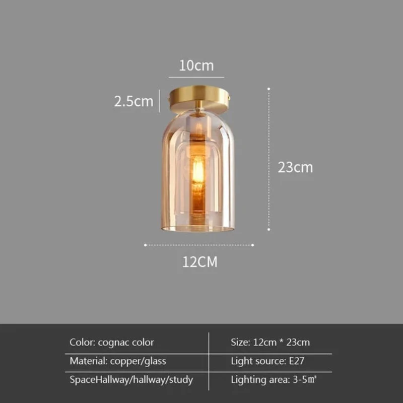 Plafonnier Verre Art Déco Gris ou Cognac – Éclat Subtil, Hauteur Réglable