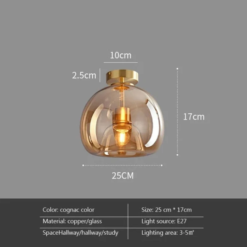 Plafonnier Verre Art Déco Gris ou Cognac – Éclat Subtil, Hauteur Réglable