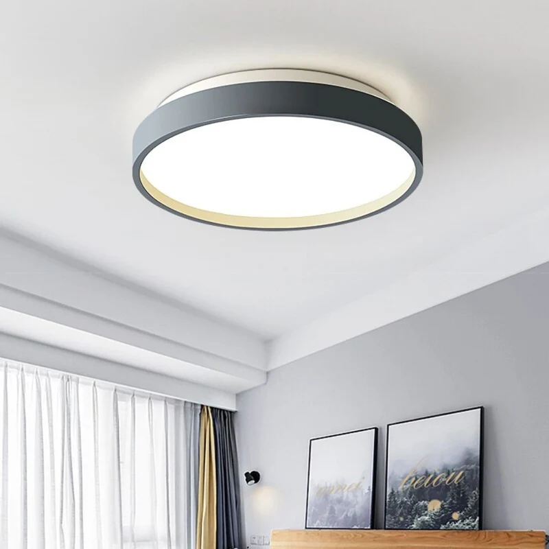 Plafonnier de Cuisine Rond Moderne – 4 Couleurs, Puissance Ajustable