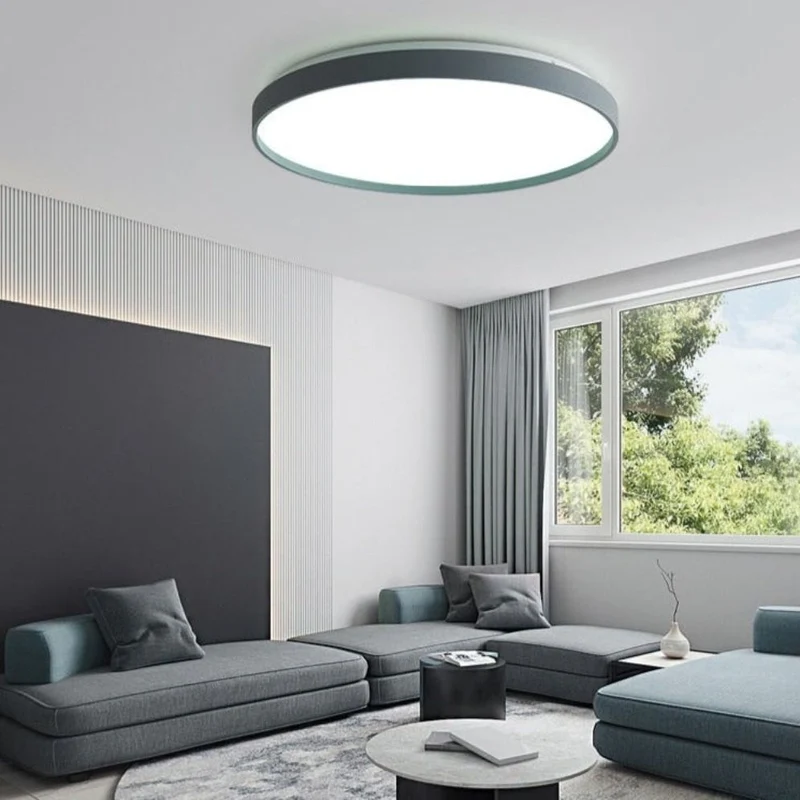 Plafonnier de Cuisine Rond Moderne – 4 Couleurs, Puissance Ajustable