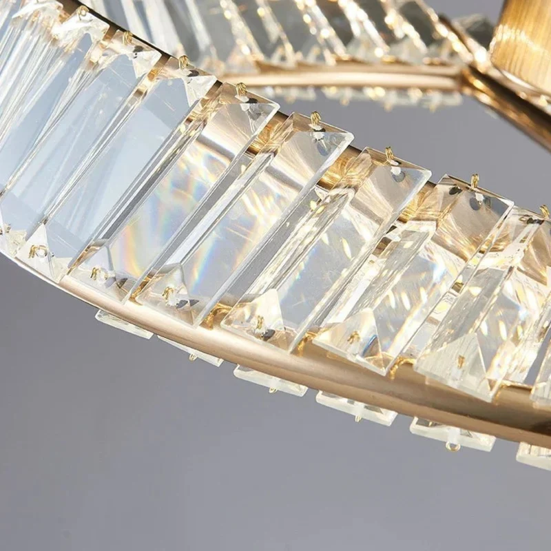 Plafonnier Cristal Rond Nordique – Reflets Scintillants Chambre Salon