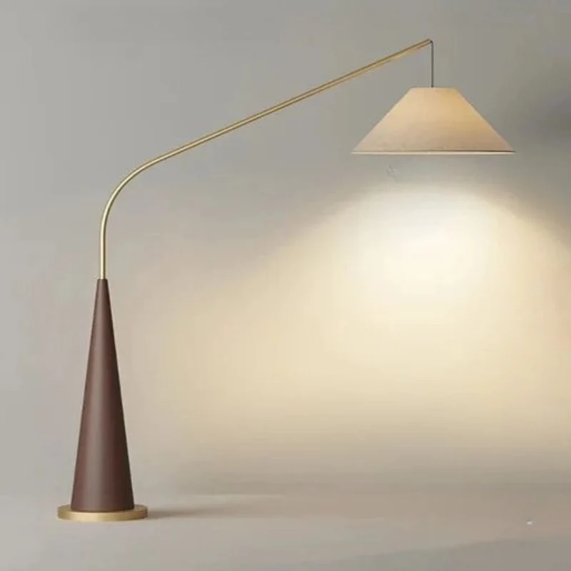 Lampe sur Pied Blanche Style Japonais – Bois Clair ou Marron, Arquée