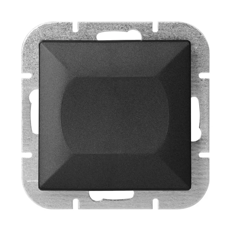 Interrupteur Mural Simple Encastré 10A - Noir mat