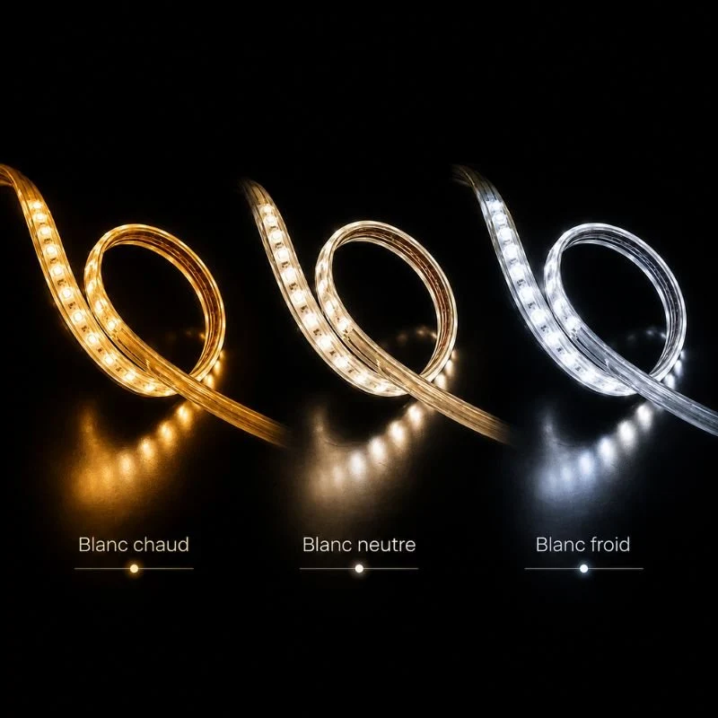 Ruban LED Tunnel 150M 2835 220V AC 9W/m IP65 120 LED/m (3 rubans 50M raccordable + alimentation)