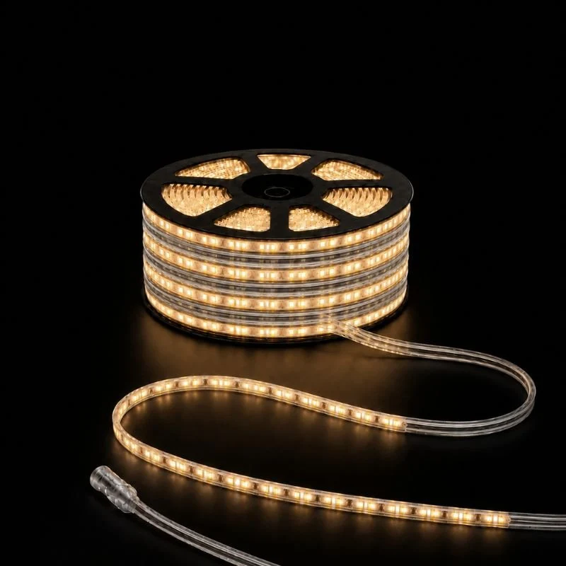 Ruban LED Tunnel 150M 2835 220V AC 9W/m IP65 120 LED/m (3 rubans 50M raccordable + alimentation)
