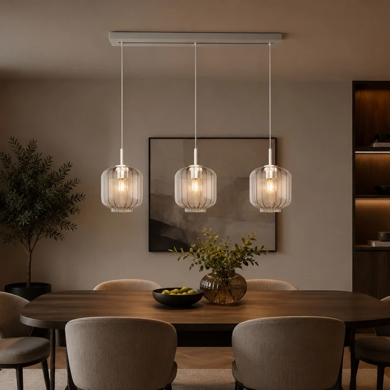s.luce Velo Esstischlampe 3-flammig Baldachin 120cm Ø 20cm