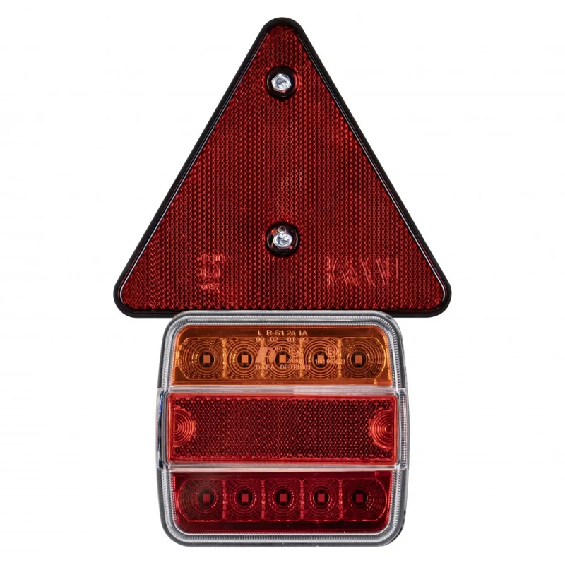 Kit de feux magnétiques carrés et triangulaires pour remorque avec câble de 7.5 m / 7 pôles