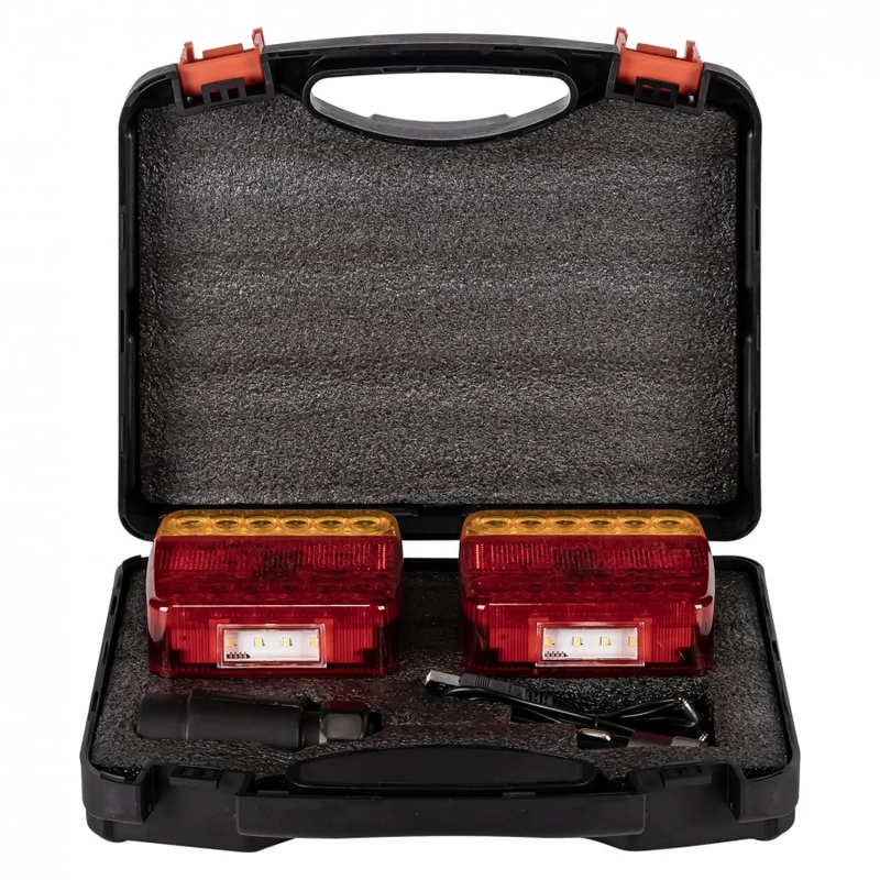 Kit d'éclairage sans fil 12 V pour remorque, fixation magnétique / 7 pôles