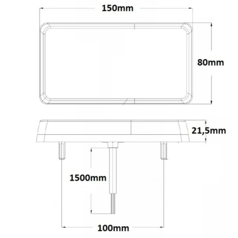Lampe de Remorque LED Rectangulaire