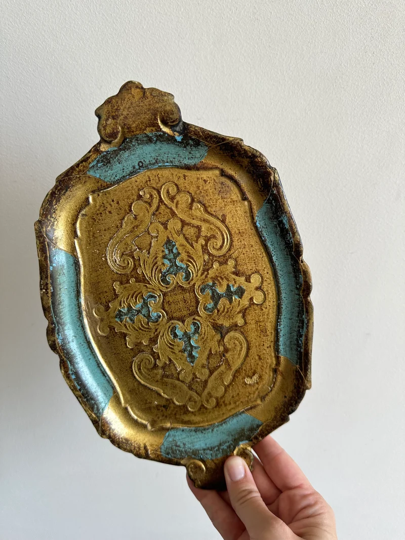 Plateaux florentins en bois taille mini