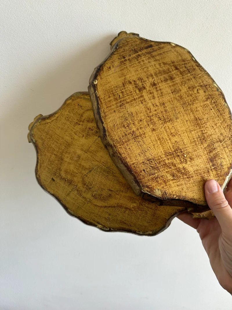 Plateaux florentins en bois taille mini