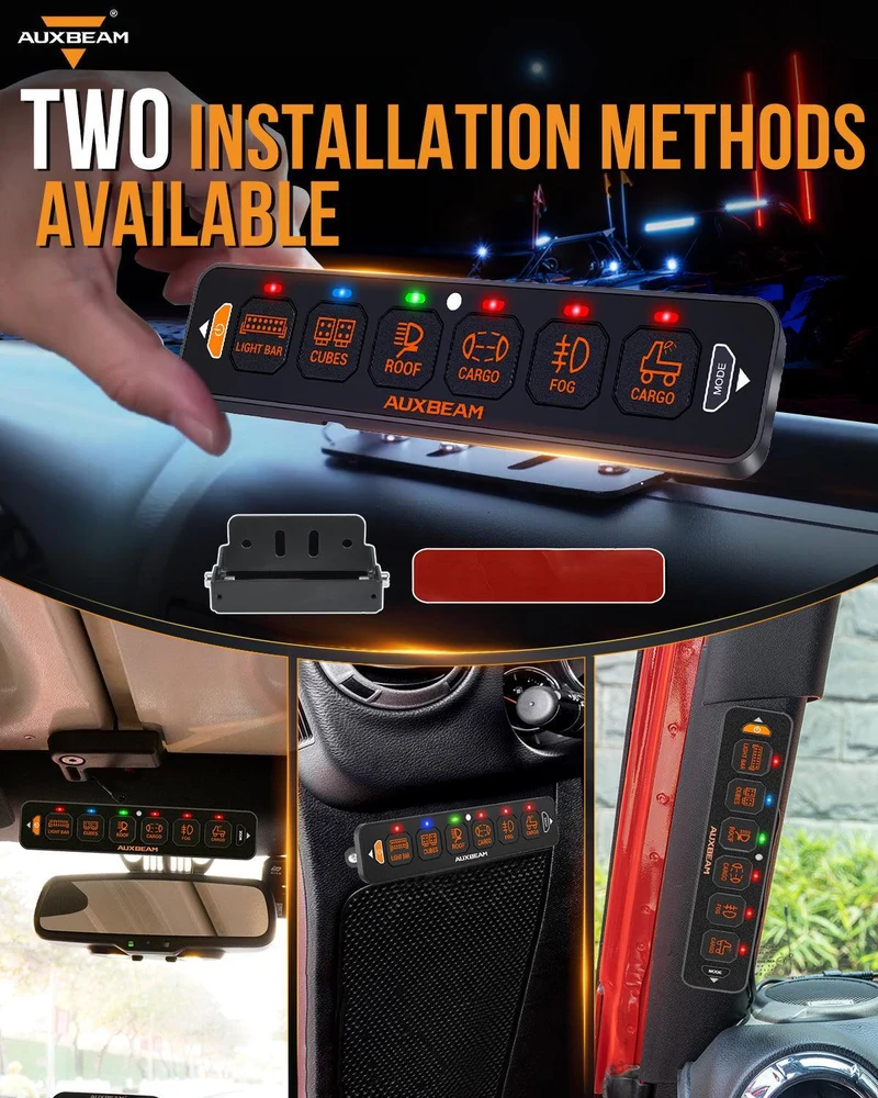 Panneau de commande Auxbeam 6 voies / Slimline