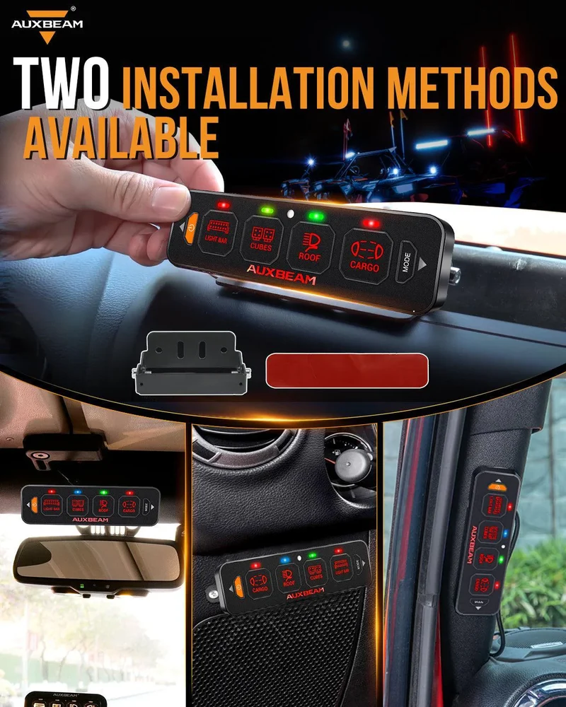 Panneau de commande Auxbeam 4 voies / Slimline