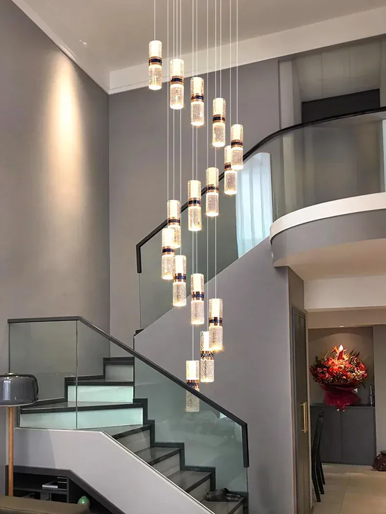 Lustre Pour Escalier Grande Hauteur Dimmable