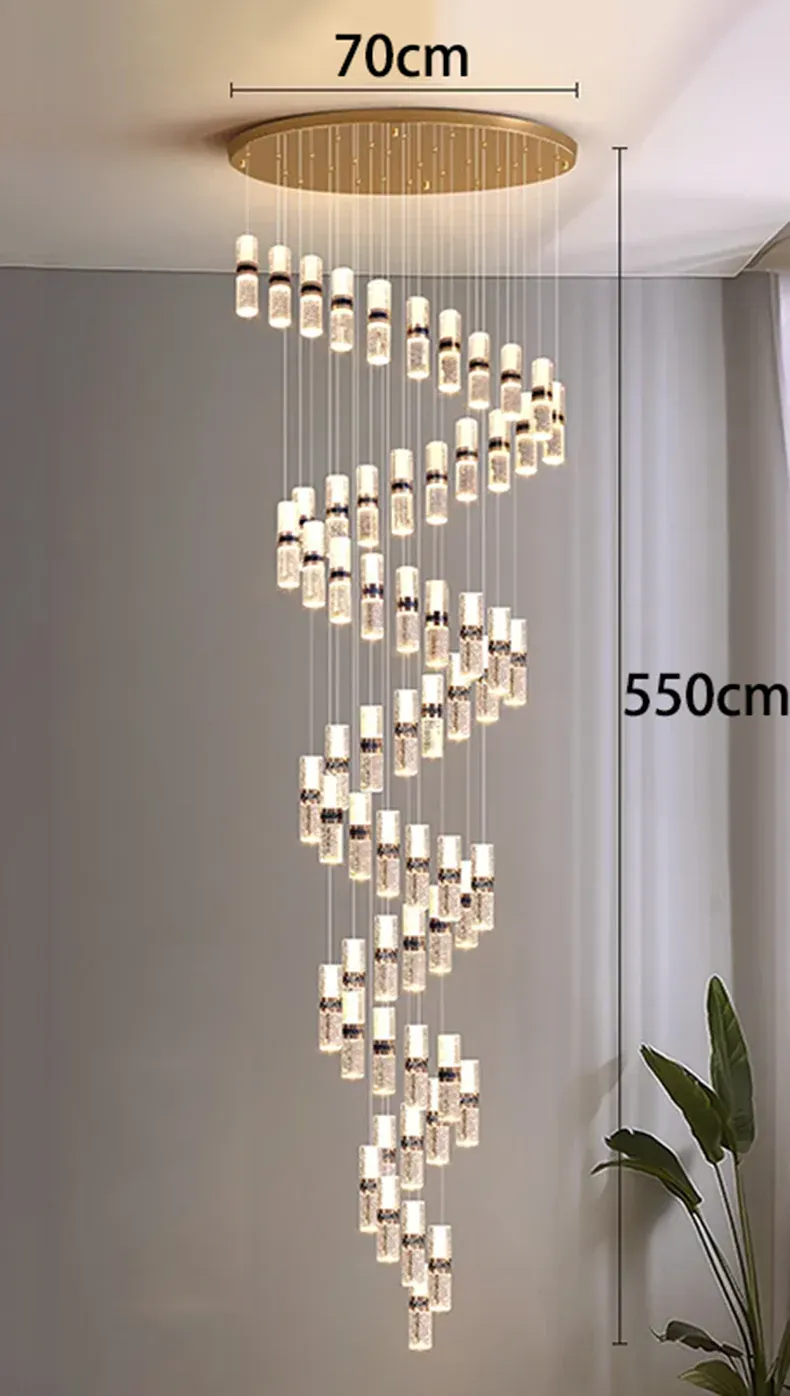 Lustre Pour Escalier Grande Hauteur Dimmable