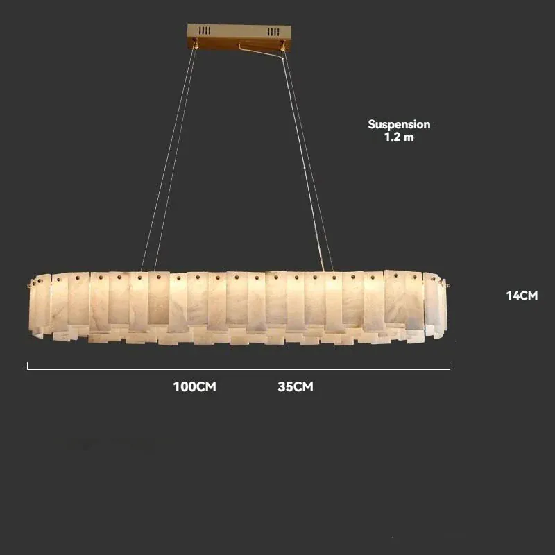 Lustre En Marbre Blanc Design Moderne Pour Salon