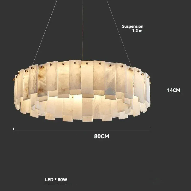 Lustre En Marbre Blanc Design Moderne Pour Salon