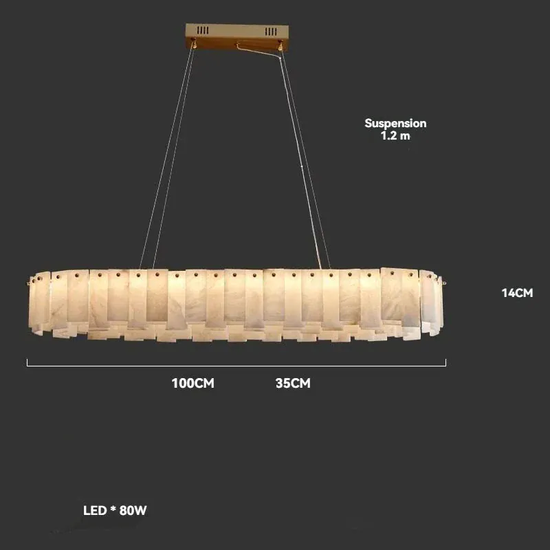 Lustre En Marbre Blanc Design Moderne Pour Salon