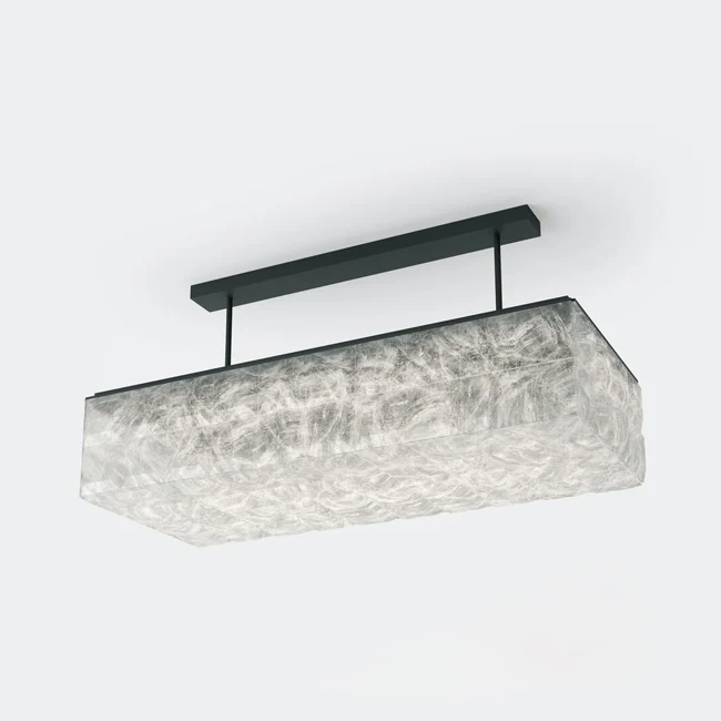 Plafonnier rectangulaire cristal de roche Salle A Manger