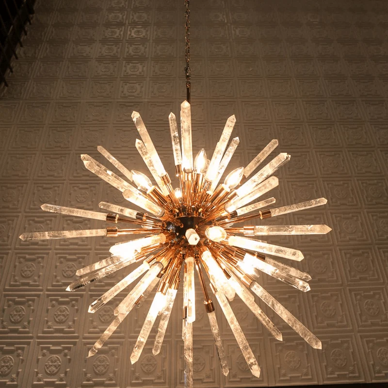 Lustre sputnik laiton doré