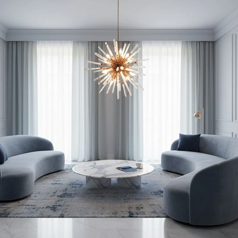 Lustre sputnik laiton doré