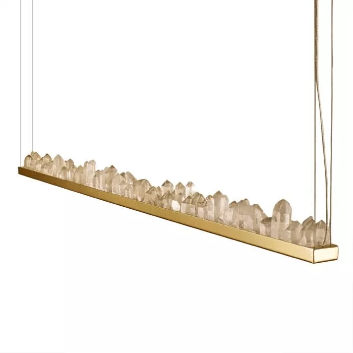 Suspension linéaire laiton quartz brut