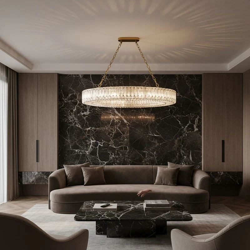Suspension halo cristal de roche XXL