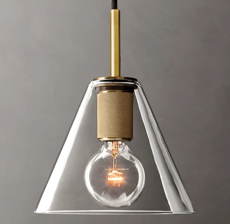 Suspension moderne aluminium argenté