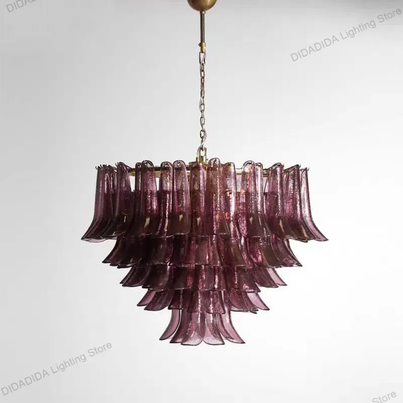 Lustre Dimmable Blanc au Style Italien en Verre