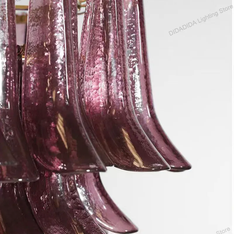 Lustre Dimmable Blanc au Style Italien en Verre