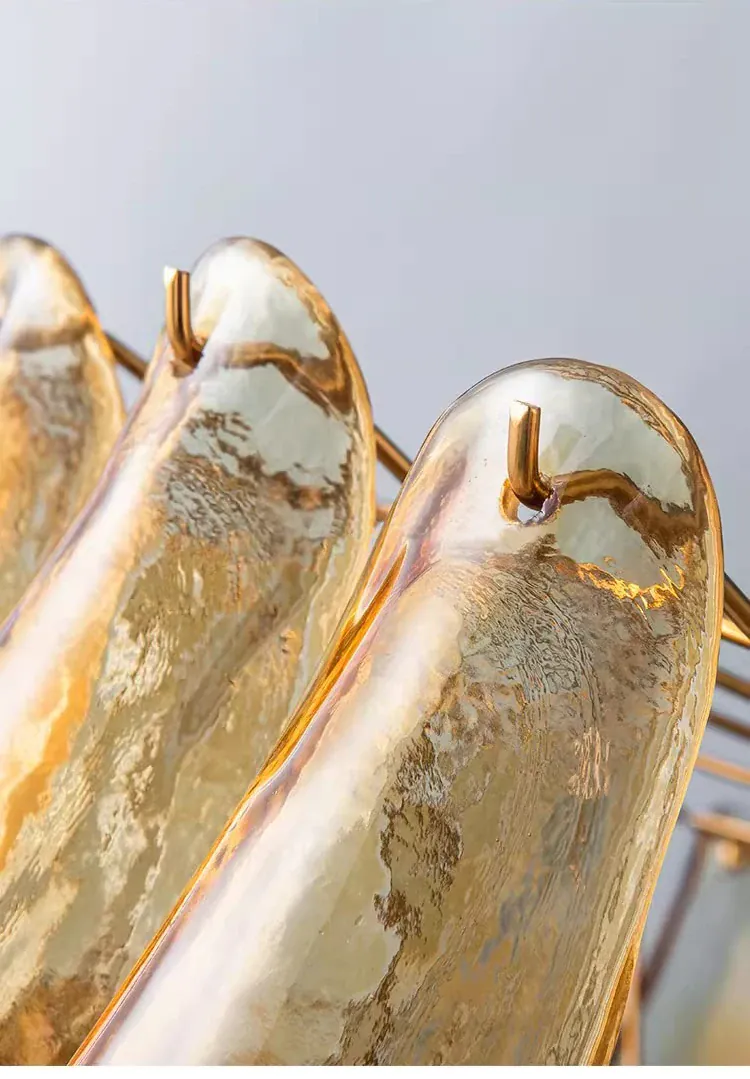 Lustre Verre Ambre Style Vintage pour Cuisine