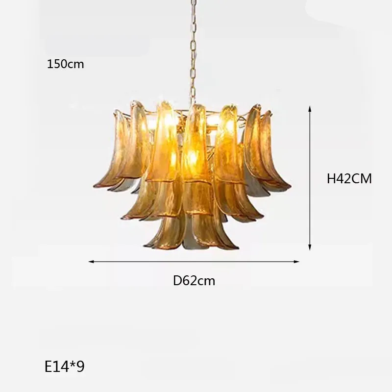 Lustre Verre Ambre Style Vintage pour Cuisine