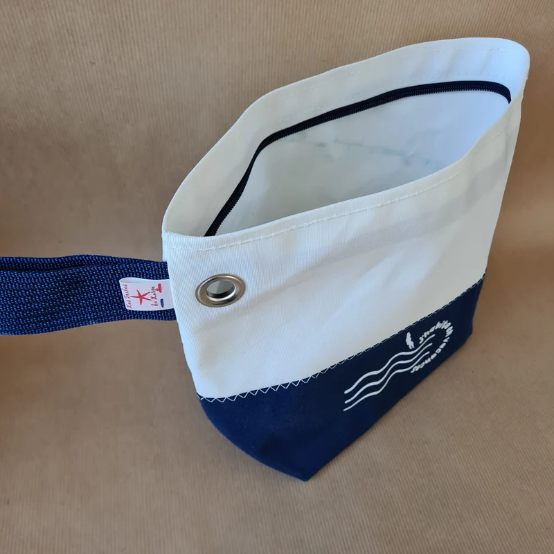 K-bin moyen Navy "J'habite en vacances"