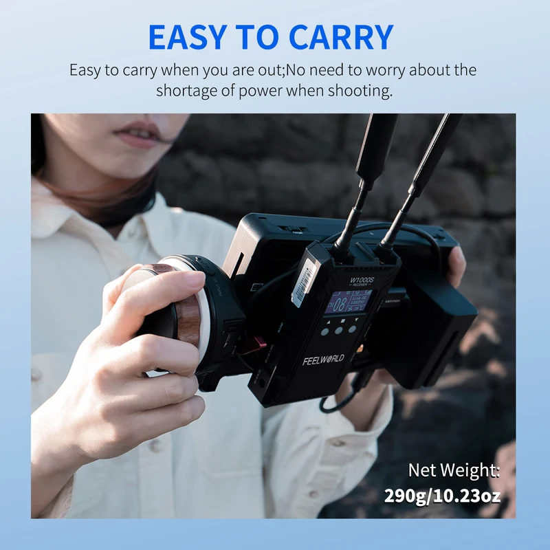 FEEWORLD NP-F970 6600mAh Li-ion batterie pour moniteur vidéo lumière Transmission vidéo USB-C charge