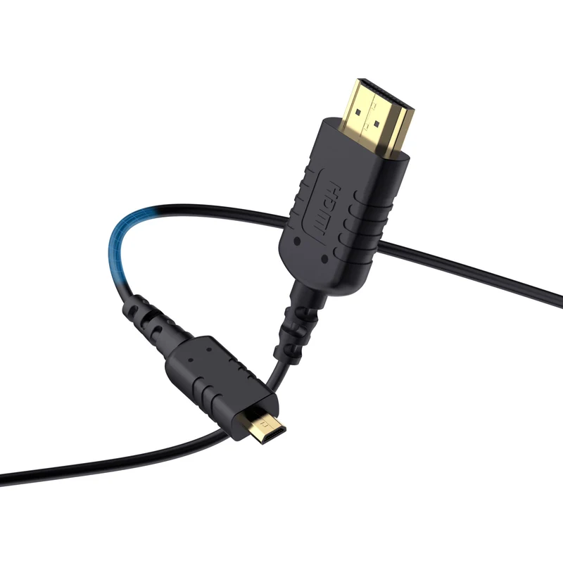 FEELWORLD Câble micro HDMI vers HDMI ultra fin 4K 3 m, câble HDMI 2.5 fin 2.0 mm, prise en charge haute vitesse 4K @ 60 Hz 2160p 1080p 18 Gbit/s 3D HDR pour appareil photo, caméscope